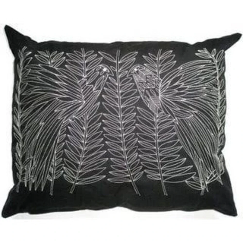 Petra Borner X IKEA Collab Op Art Embroidered Bird Tropical Leaves Pillowcases